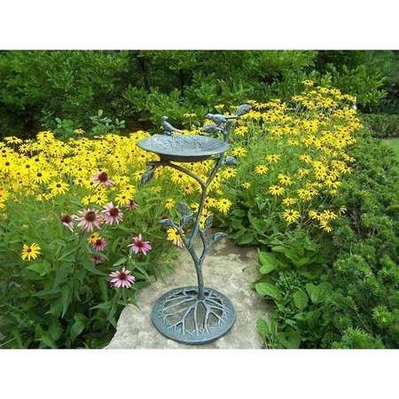 OAKLAND LIVING CORPORATION Oakland Living 5964-VG Meadow Bird Bath - Verdi Gray 5964-VG